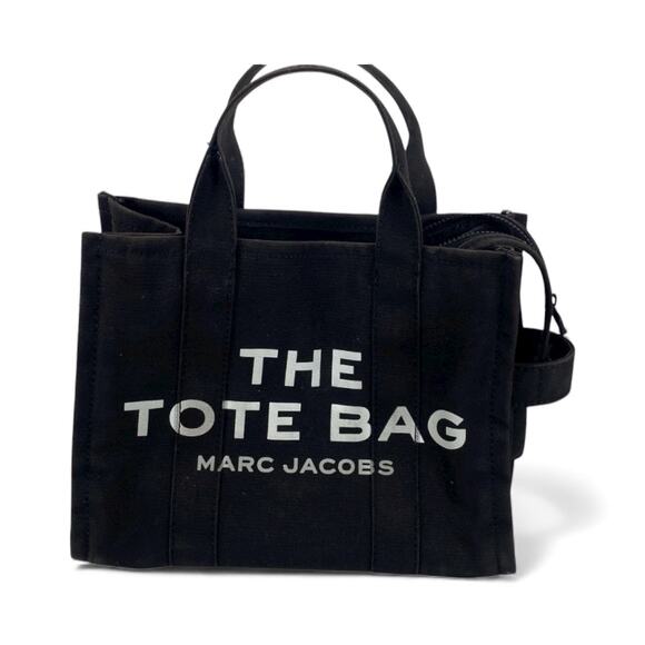 Marc Jacobs Black Canvas Tote Bag w/ Adjustable Shoulder Strap - Picture 7 of 8